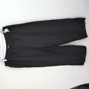 Hot Cotton Black Linen Blend Pants Large New With Tags